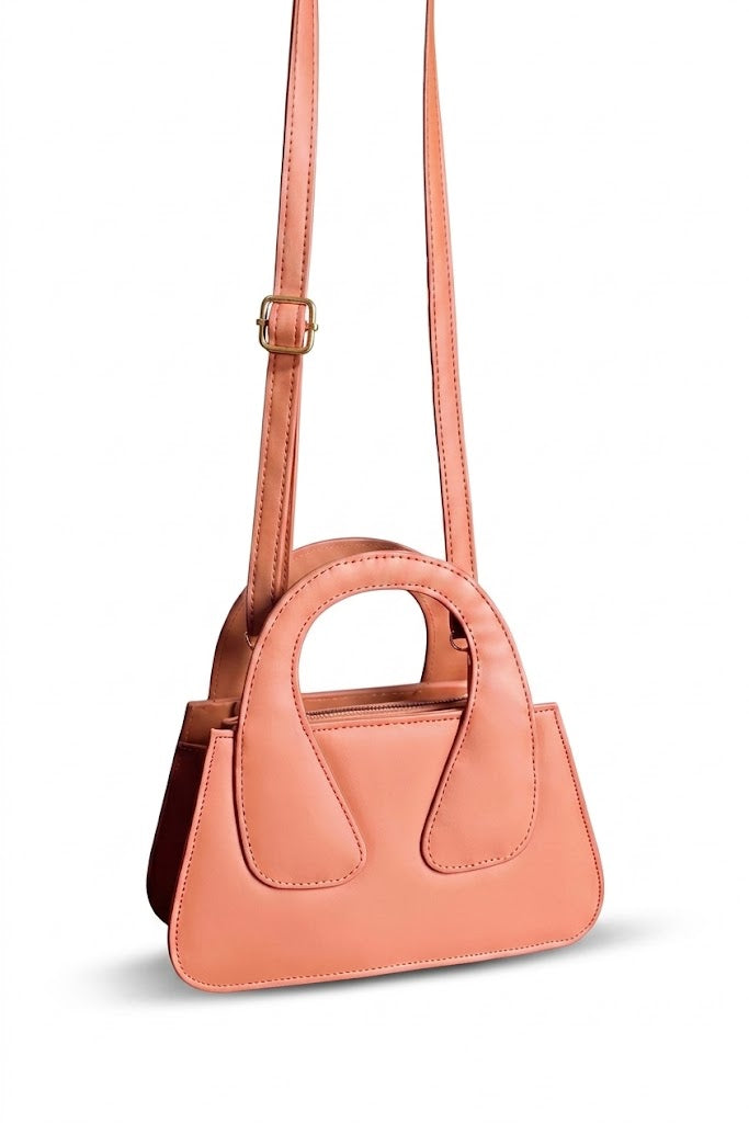 Chic Arch Crossbody Bag - Blush Pink