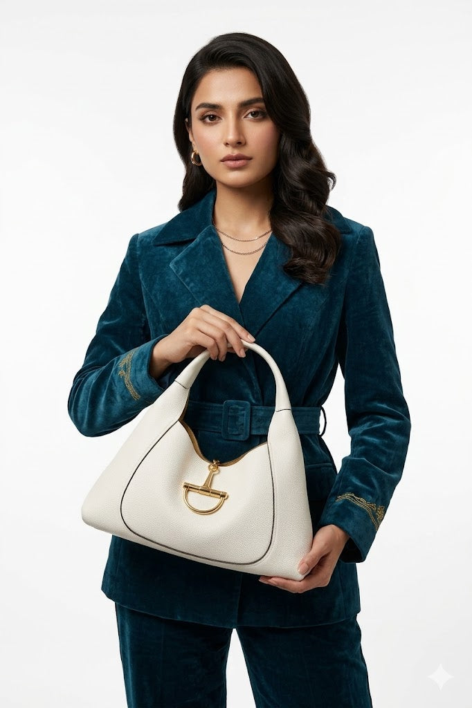 Gucci Softbit Maxi Shoulder Bag - White