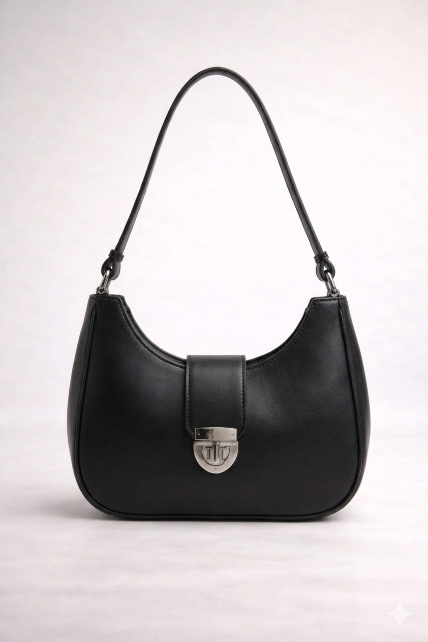 Half Moon Bag for Women - Black