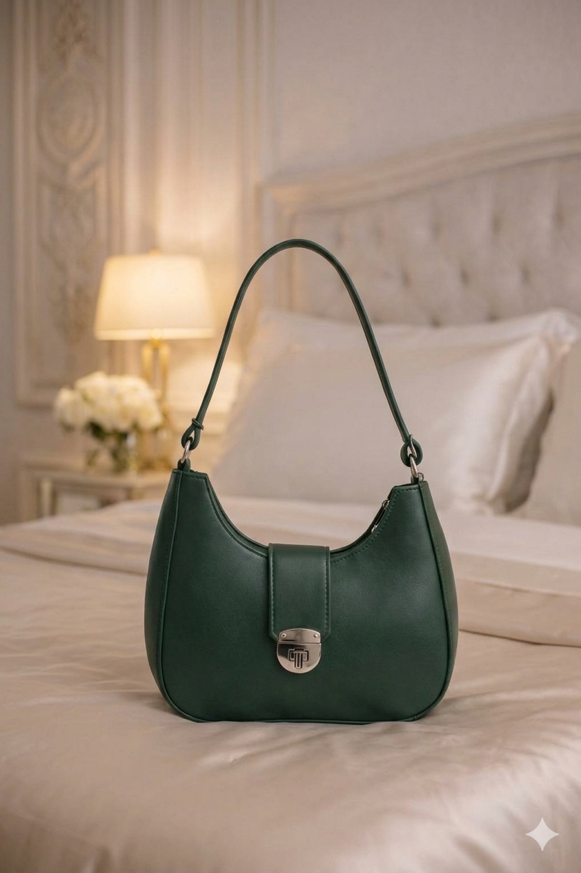 Half Moon Bag for Women - Green