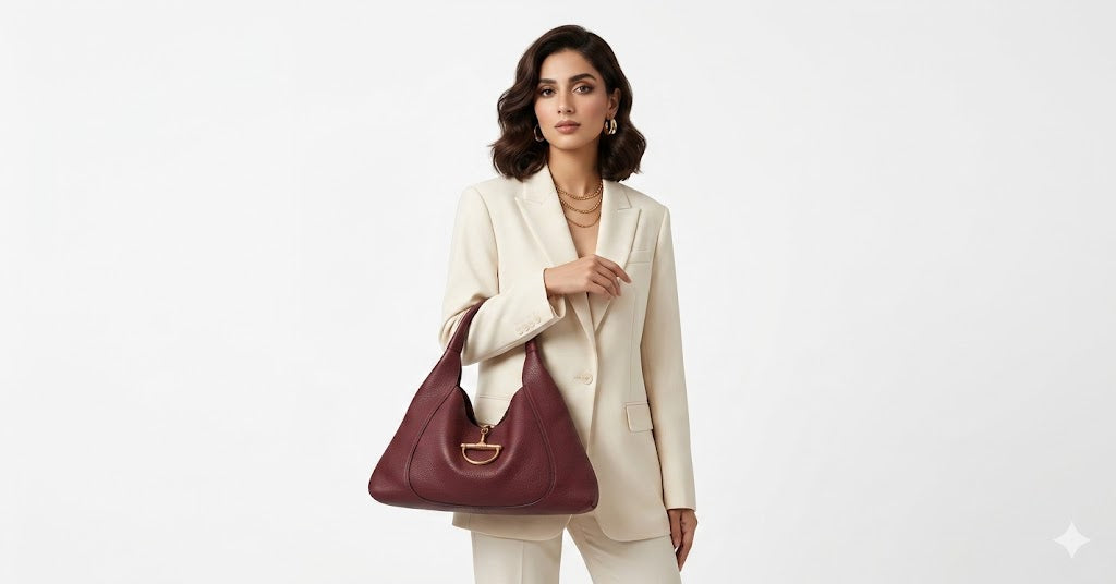 Gucci Softbit Maxi Shoulder Bag - Maroon