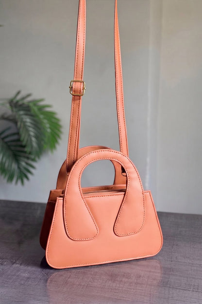 Chic Arch Crossbody Bag - Blush Pink