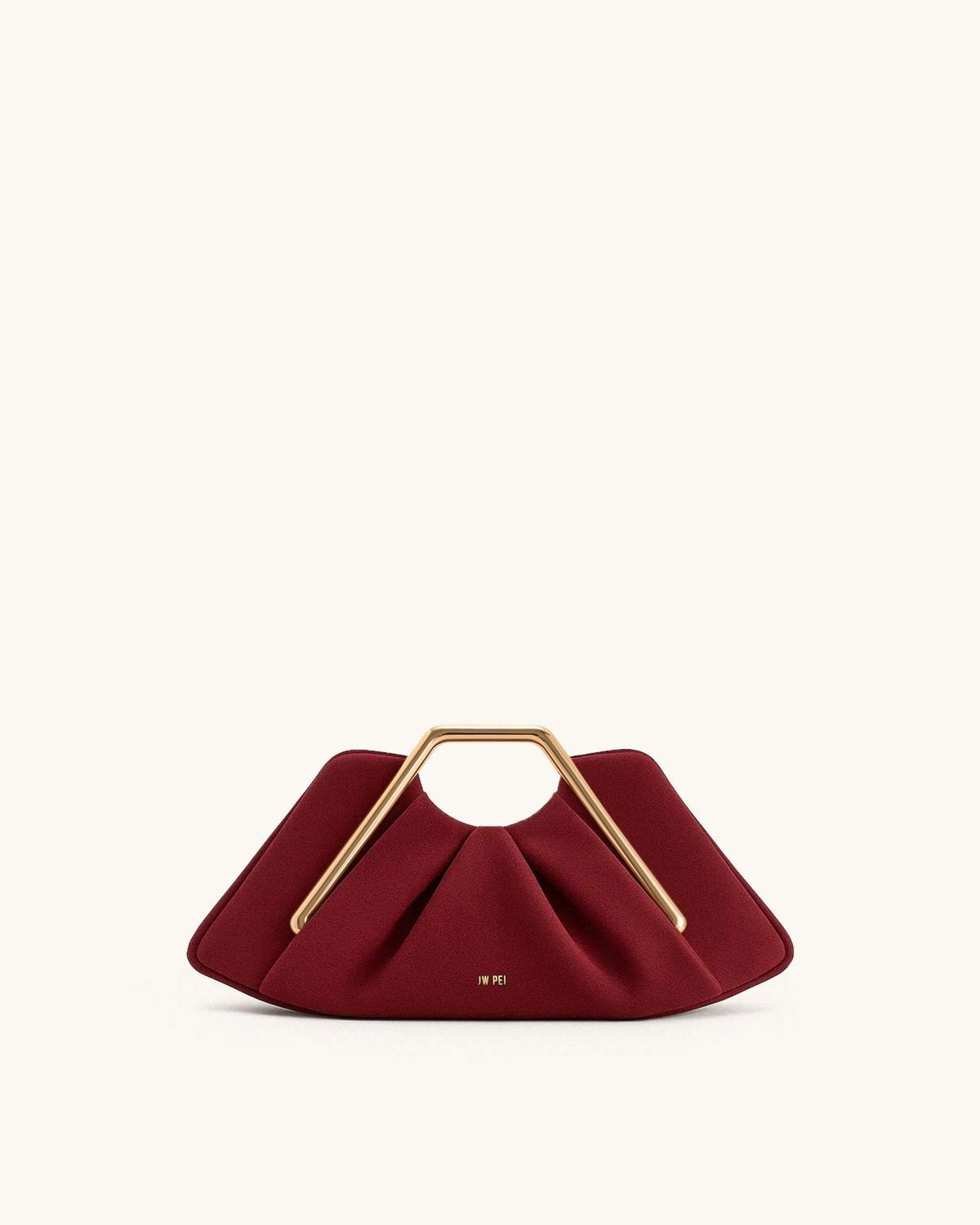 Metal Frame Clutch - Red