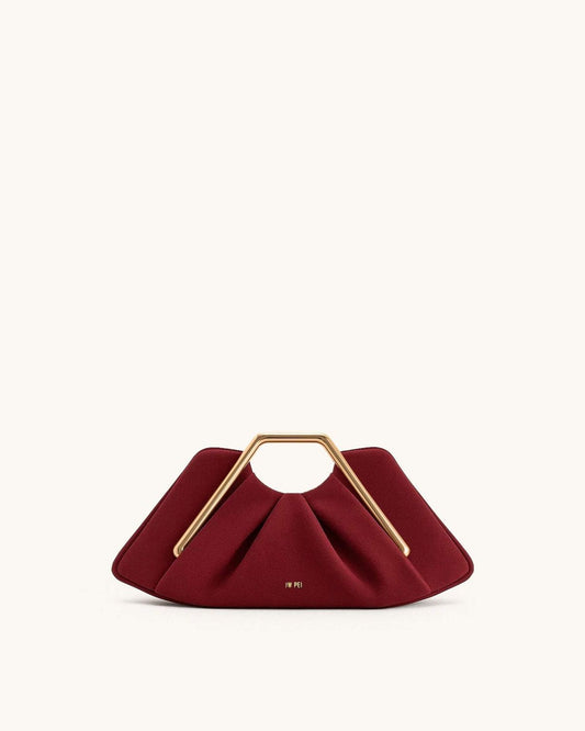 Metal Frame Clutch - Red