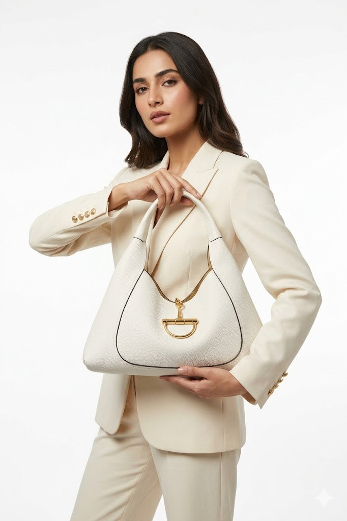 Gucci Softbit Maxi Shoulder Bag - White