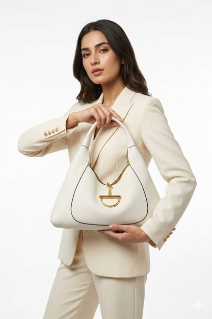 Gucci Softbit Maxi Shoulder Bag - White