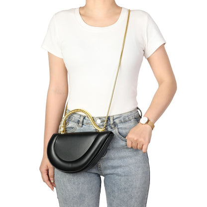 BVLGARI Serpenti Cuore 1968 Top Handle - Black