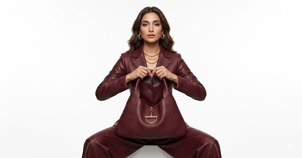 Gucci Softbit Maxi Shoulder Bag - Maroon