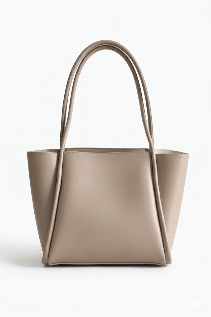 Pyramid Tote Bag - Beige