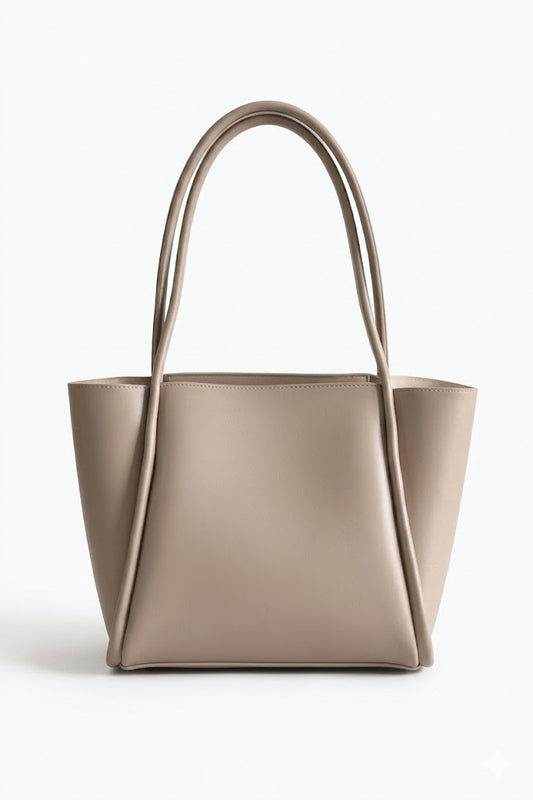 Pyramid Tote Bag - Beige