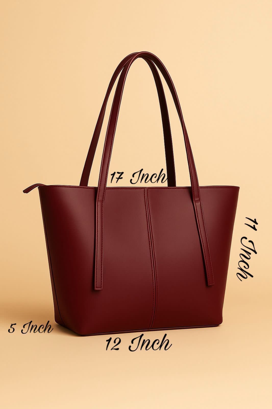 Big Size Tote Bag - Maroon