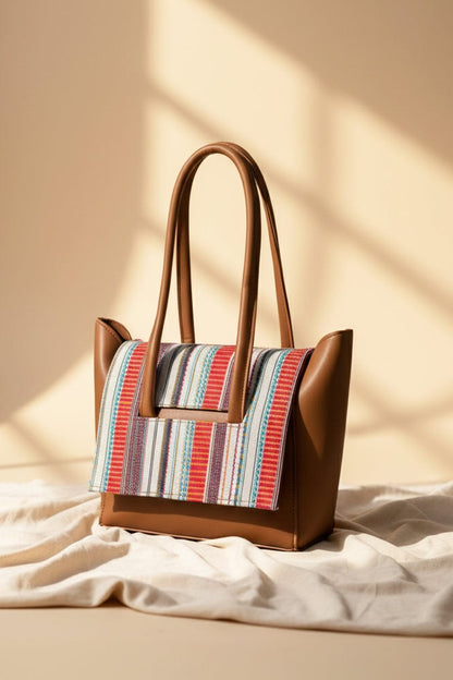 Reversible Tote Bag - Brown