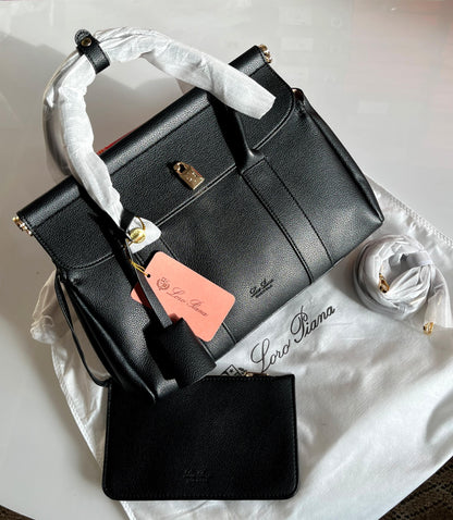 LORO PIANA Loom Bag L32 - Black
