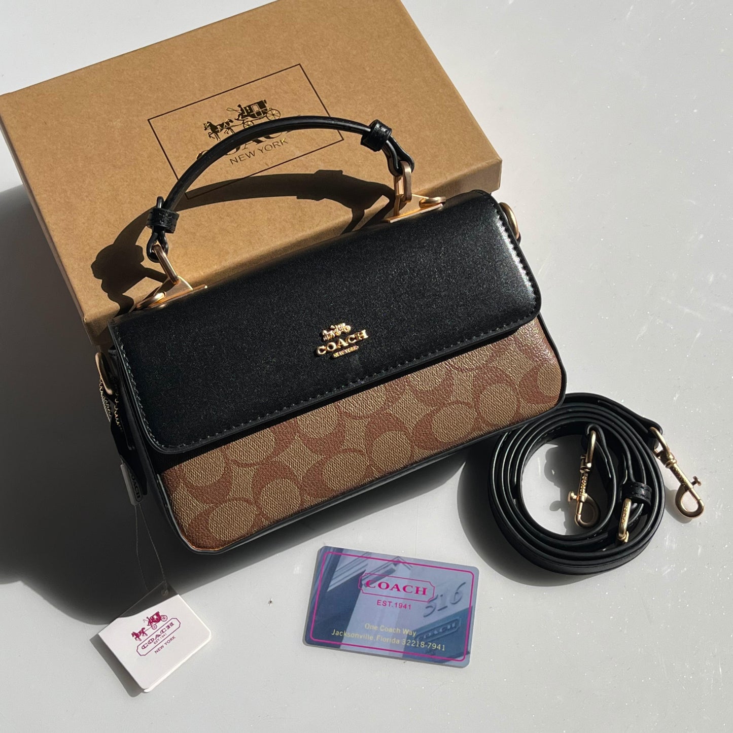 Coach Josie Top Handle Bag - Black