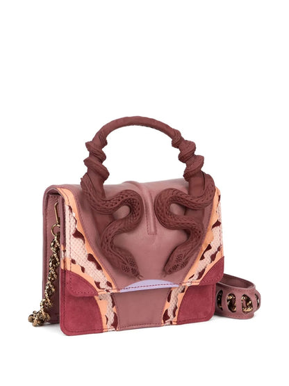 Roberto Cavalli Snake Handle Bag - Pink