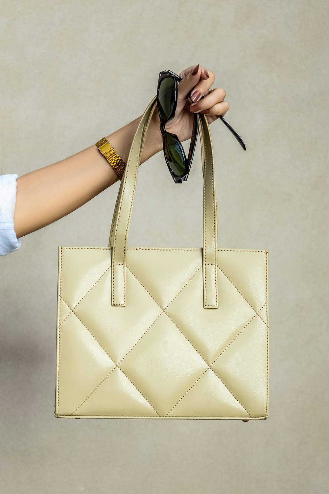 Velora Tote Bag - Beige