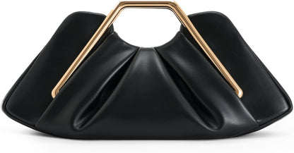 Metal Frame Clutch - Black