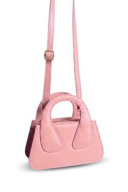 Chic Arch Crossbody Bag - Pink