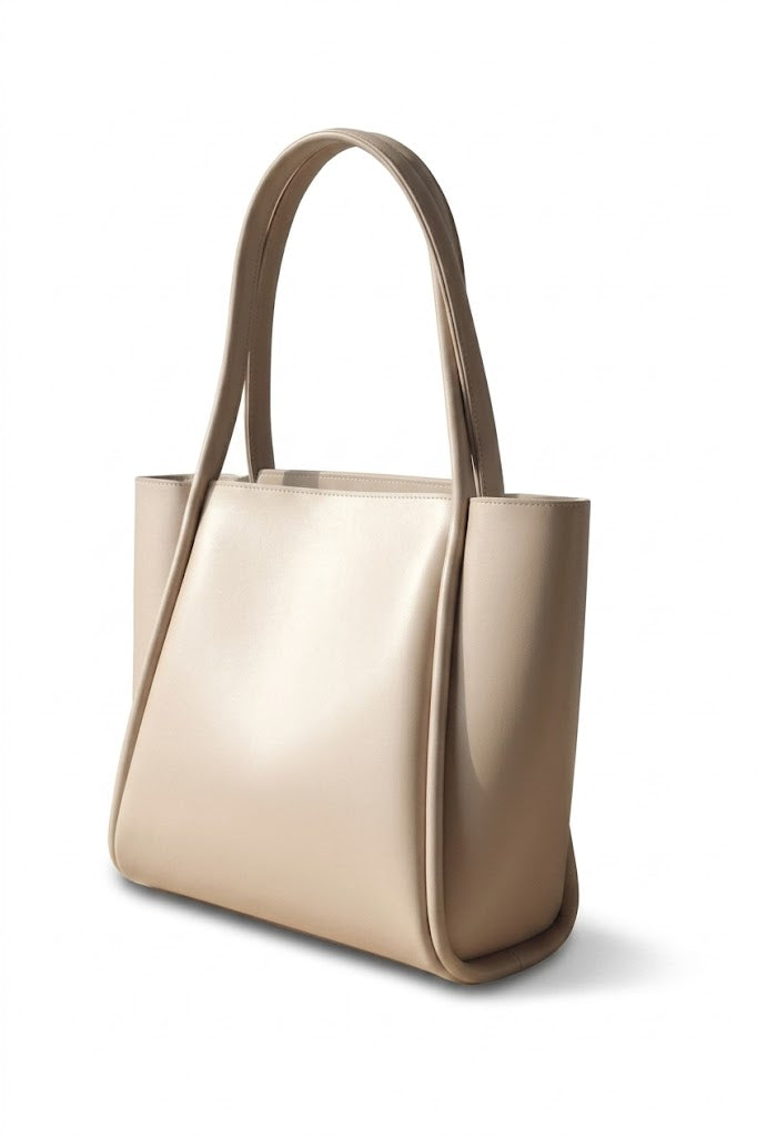 Pyramid Tote Bag - Beige