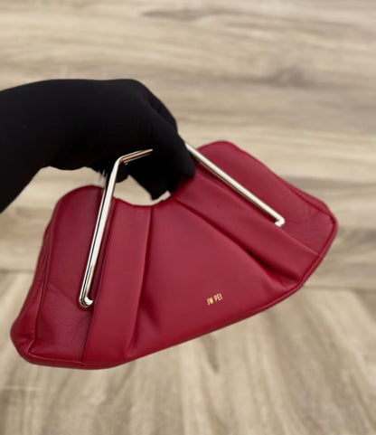 Metal Frame Clutch - Red