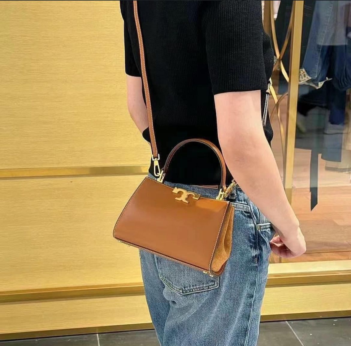 TORY BURCH Eleanor Satchel - Brown