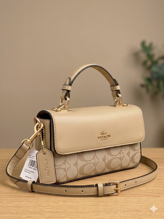 Coach Josie Top Handle Bag - Beige
