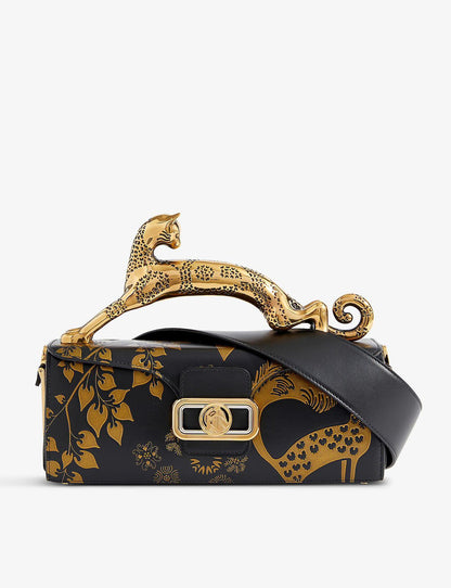 LANVIN Pencil Cat Bag in Matte Leather - Black