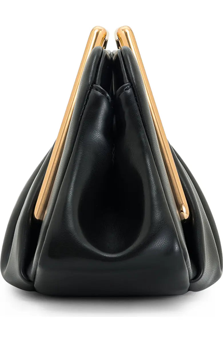 Metal Frame Clutch - Black