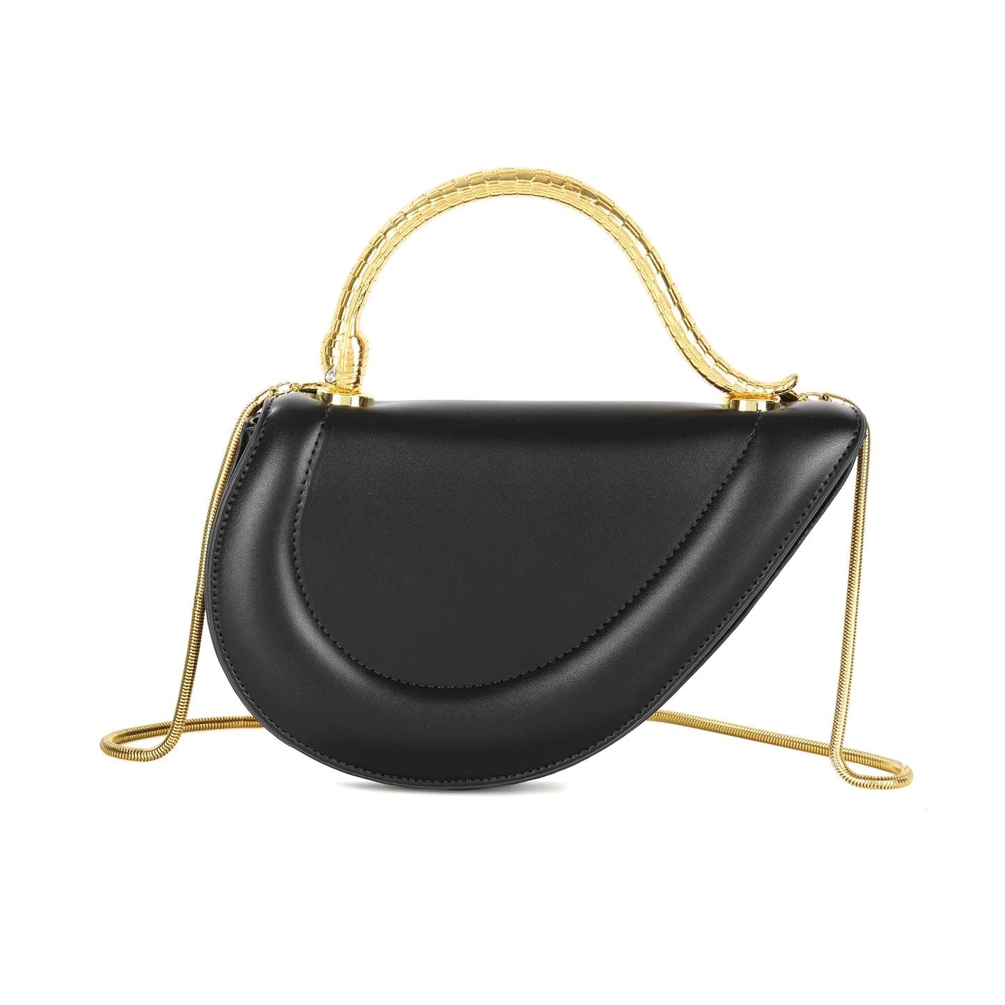 BVLGARI Serpenti Cuore 1968 Top Handle - Black