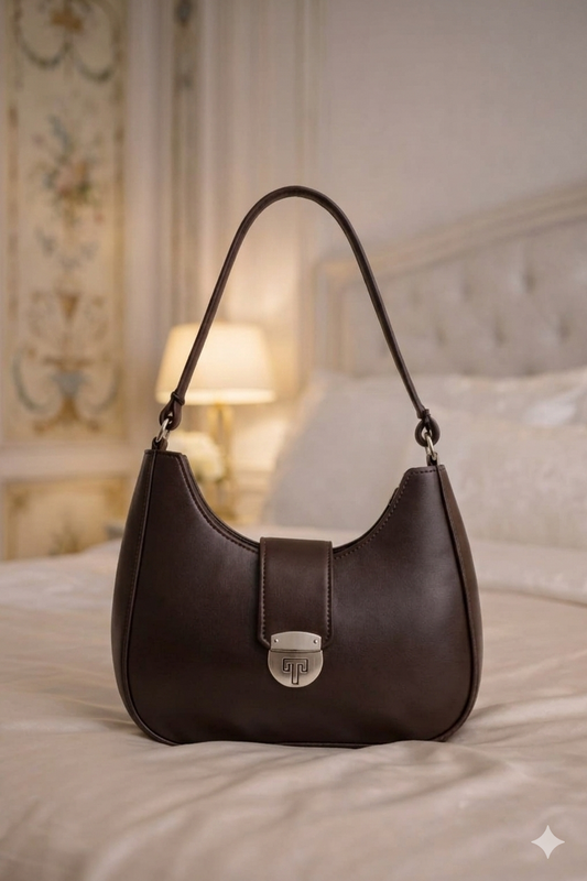 Half Moon Bag for Women - Brown