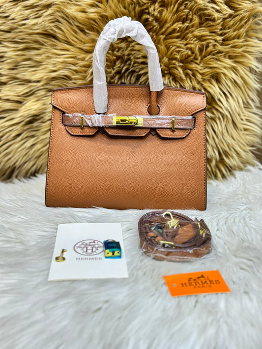 Hermes Bleu Nuit Togo Birkin 25 Gold Hardware - Brown
