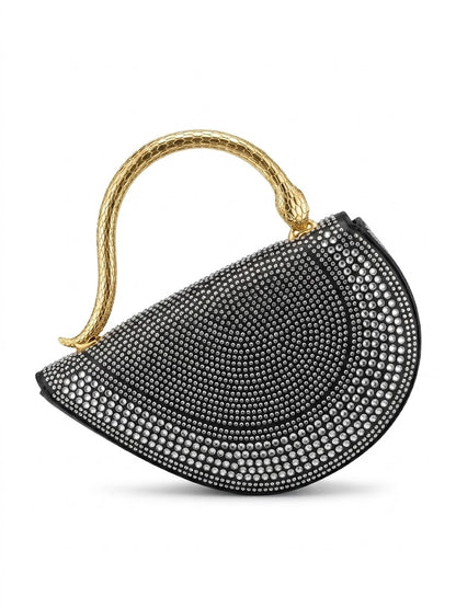 BVLGARI Serpenti Cuore 1968 Top Handle - Black