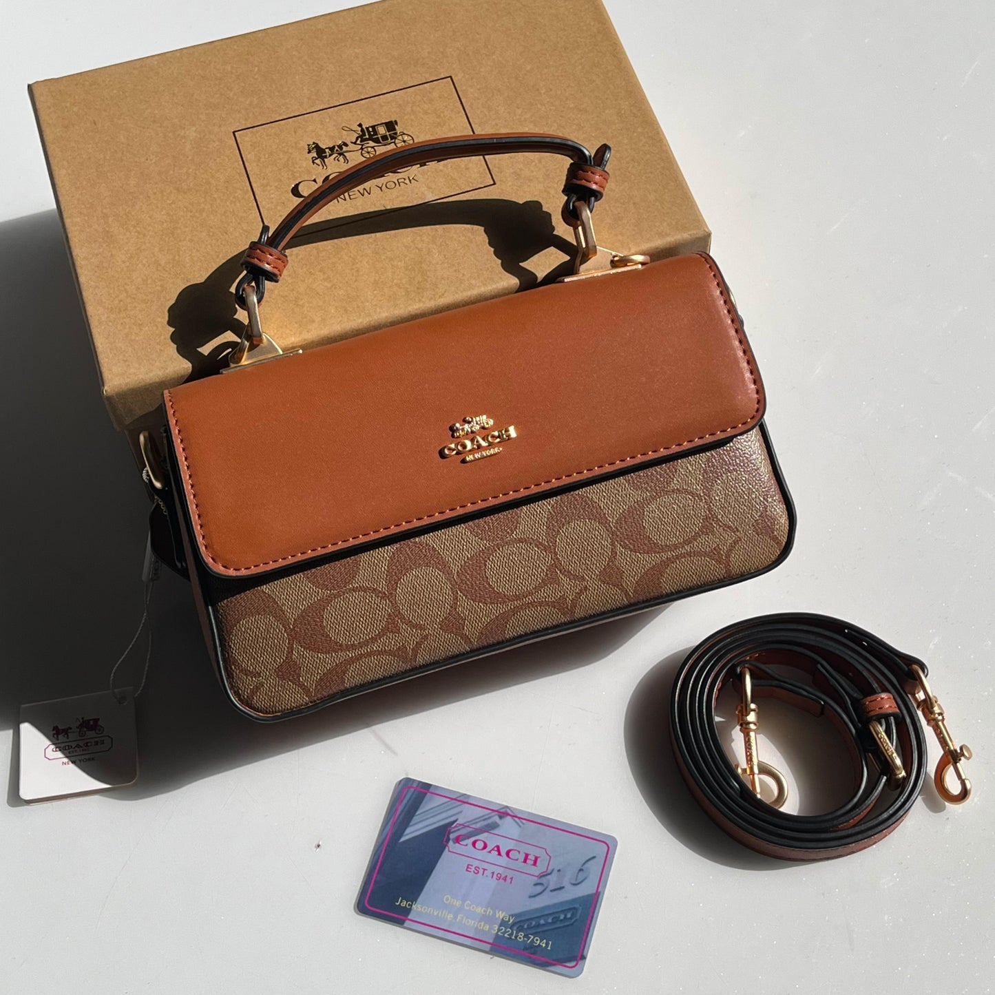 Coach Josie Top Handle Bag - Brown