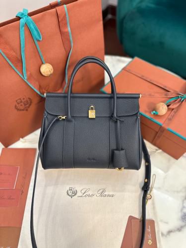 LORO PIANA Loom Bag L32 - Black