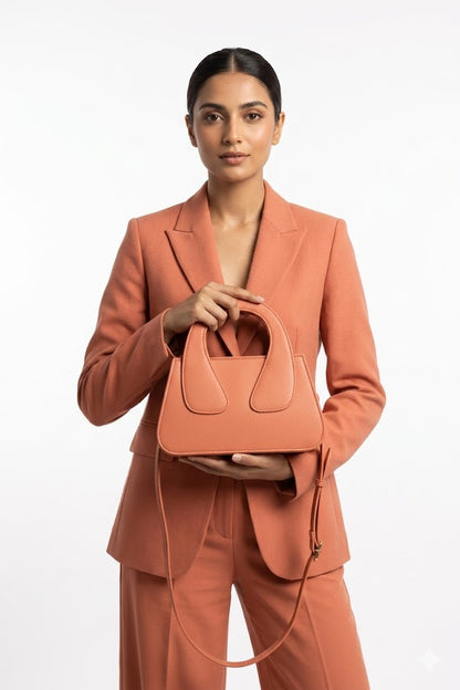 Chic Arch Crossbody Bag - Blush Pink