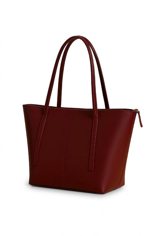 Luxe Tote Bag - Maroon