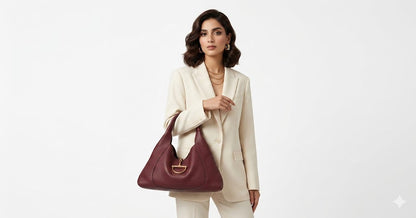 Gucci Softbit Maxi Shoulder Bag - Maroon