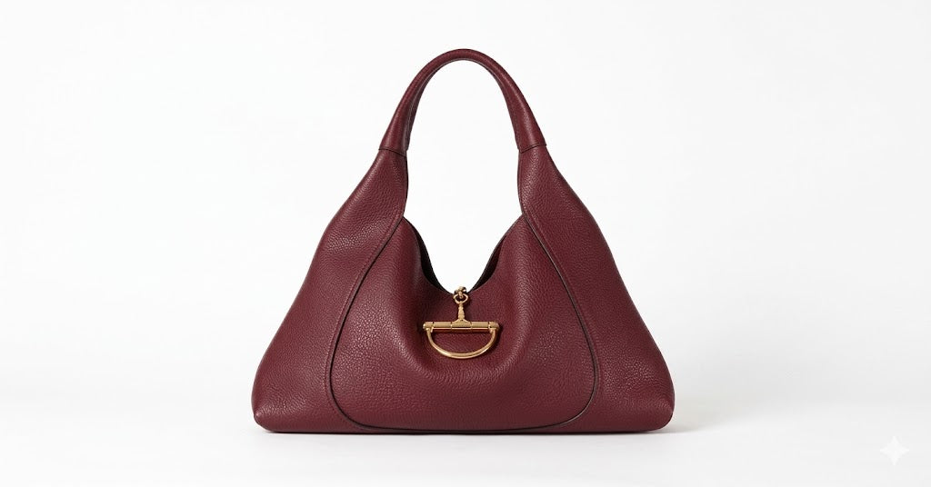 Gucci Softbit Maxi Shoulder Bag - Maroon